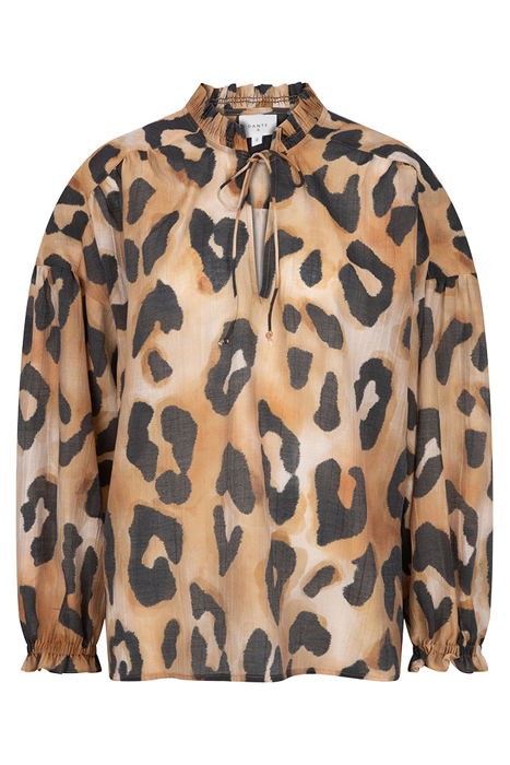 CAMERON LEOPARD BLOUSE RAVEN 5