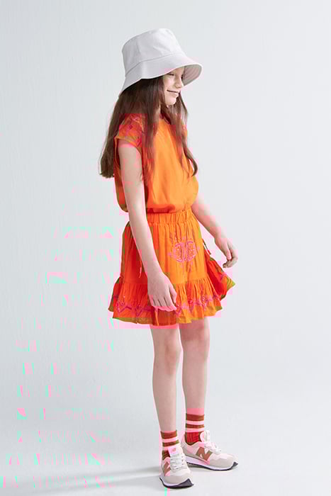 GA- ETHNIC SKIRT JILL&MITCH BY SHOEBY ORANGE 2