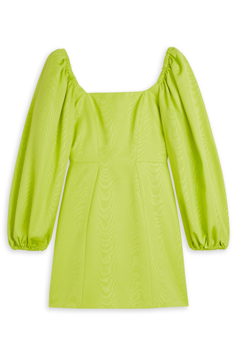 DISINA MINI JACQUARD EXAGGERATED SLEEVE DRESS LT-YELLOW 5