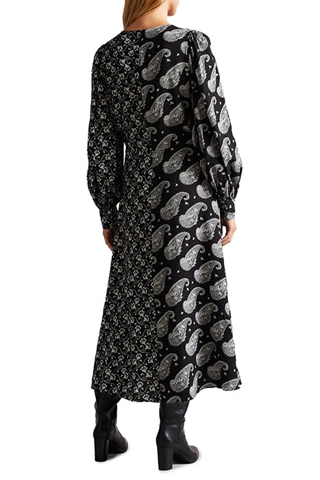 BAYLEI ROULEAU MIDI TEA DRESS BLACK 2