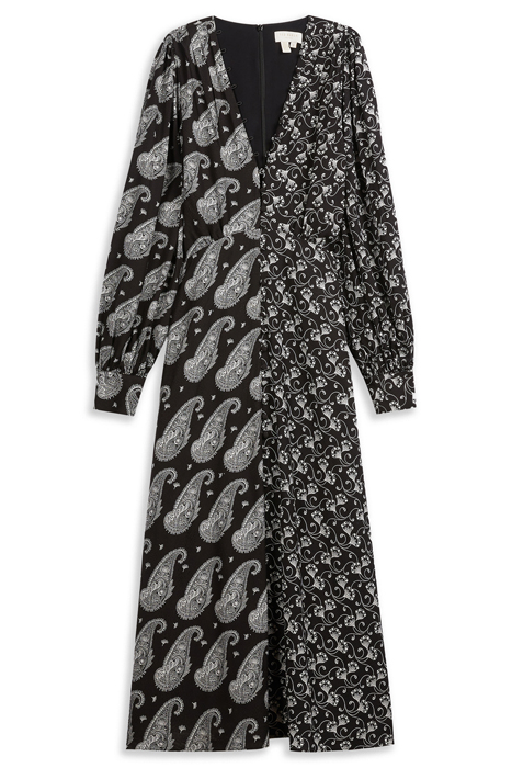 BAYLEI ROULEAU MIDI TEA DRESS BLACK 4