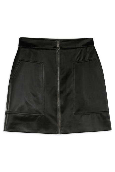 LATASHA VINYL UTILITY MINI SKIRT BLACK 4