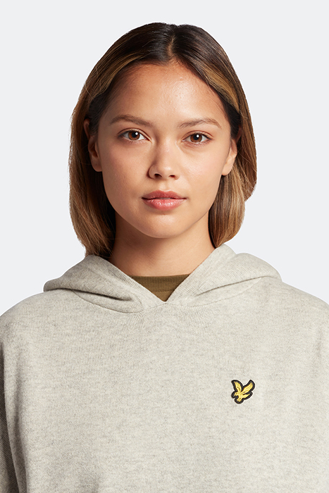 KNITTED HOODIE LIGHT GREY MARL 4