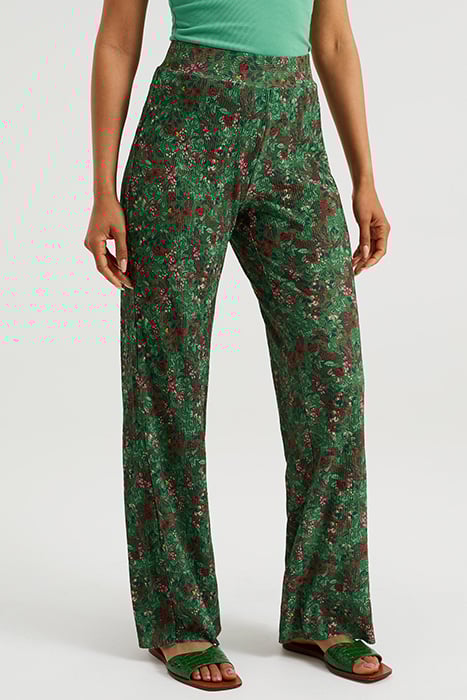 LADIES PANTS WITH DESIGN AND STRUCTURE GREEN 2