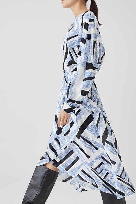 GATHERED DRESS GALAXY BLUE 3