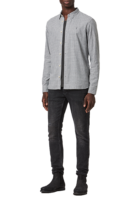 KIOSK LS SHIRT ECRU/GREY 2