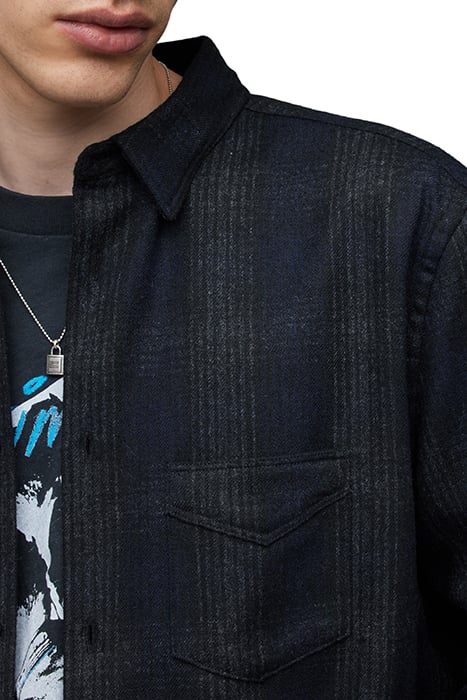 NEWHALEN LS SHIRT BLACK/BLUE 5