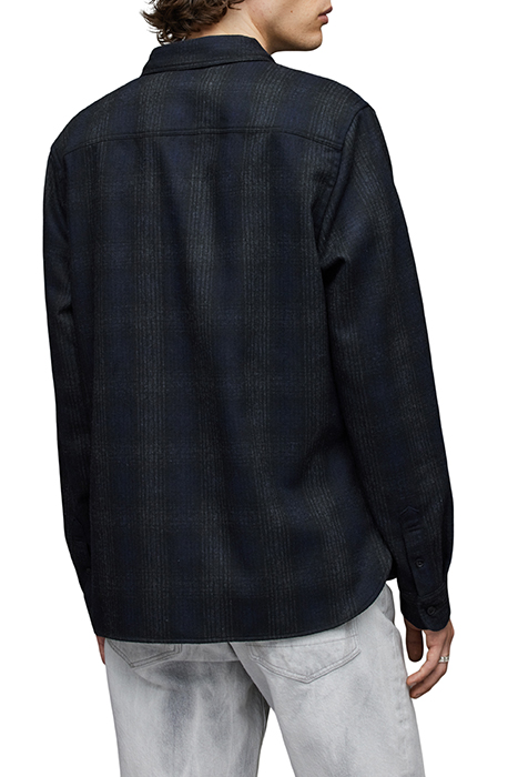 NEWHALEN LS SHIRT BLACK/BLUE 2