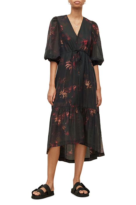 ROSI NILA DRESS DARK KHAKI GREEN 1