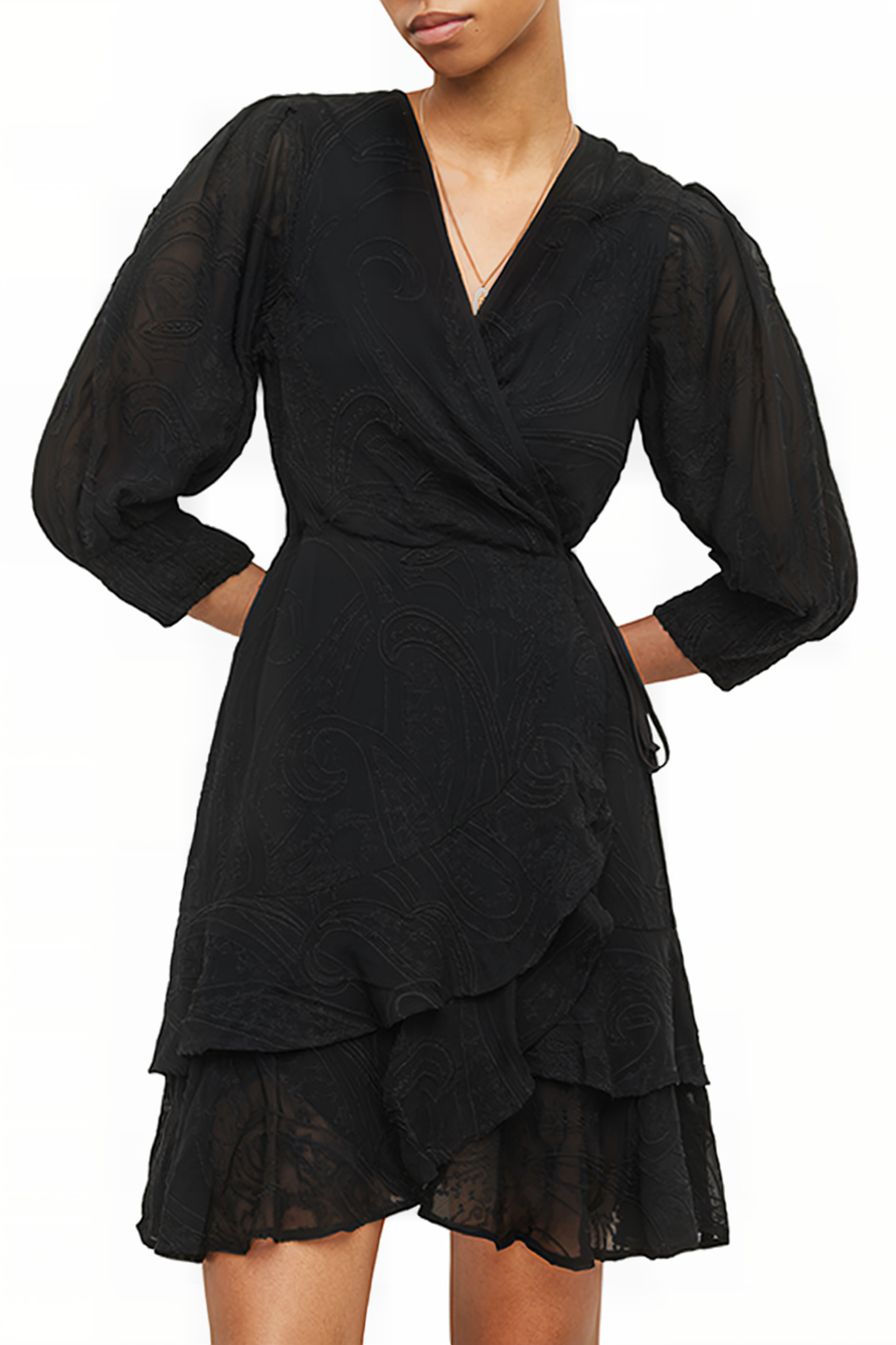 ARI OSSIA EMB DRESS BLACK Online Outlet Otrium