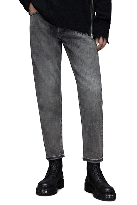 AllSaints Jack Selvedge Washed Black Maat: W28 | Slim Jeans Outlet | Heren | Grijs