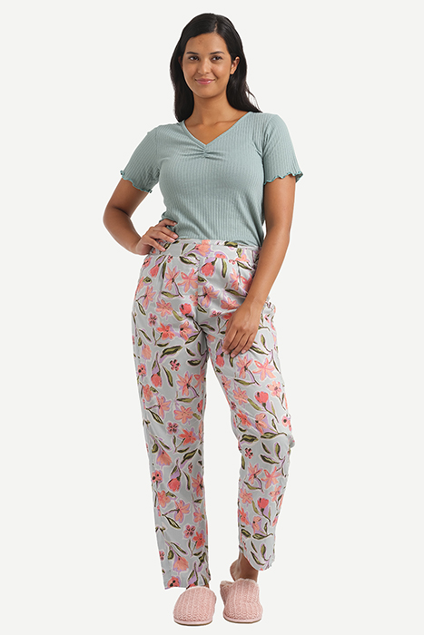 NW BO. TROUSERS MADDY PAINTED FLOWER PINK FLOWER 2