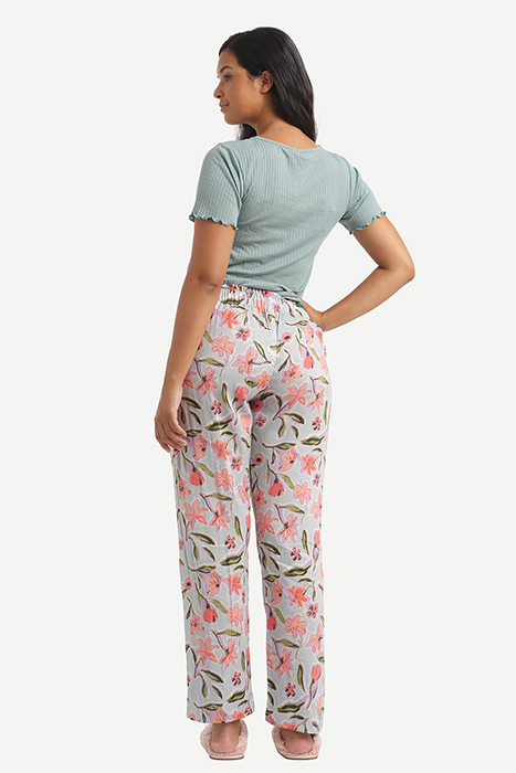 NW BO. TROUSERS MADDY PAINTED FLOWER PINK FLOWER 3
