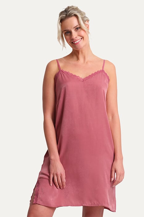 NW 1P NIGHTDRESS NENNA SATIN ANTIQUE ROSE 2