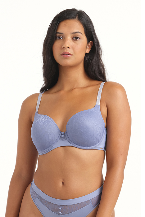 CO BRA TSHIRT LINDSEY BUTTON LACE MIST 2