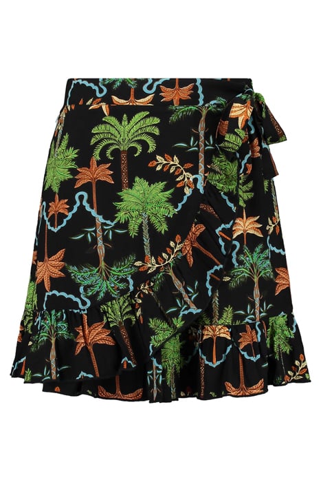 VALENCIA SKIRT JAIPUR PALM BLACK 6