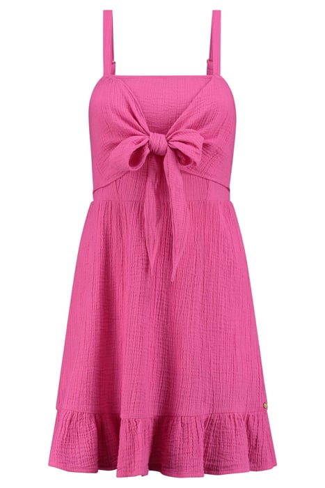 BORA-BORA DRESS MOUSSELINE WAFFLE AZALEA PINK 5