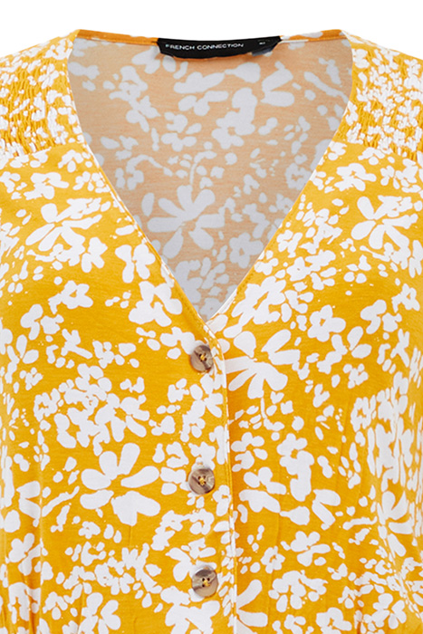 VEE BUTTON-THRU M SAFFRON / WHITE 7