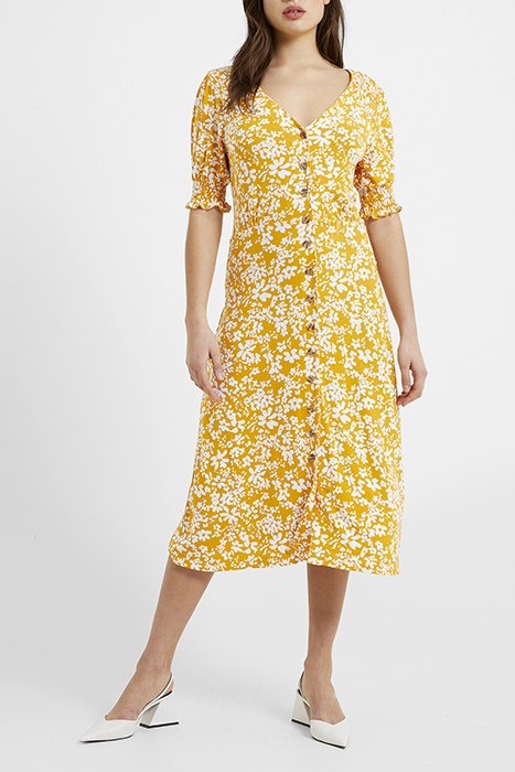 VEE BUTTON-THRU M SAFFRON / WHITE 5