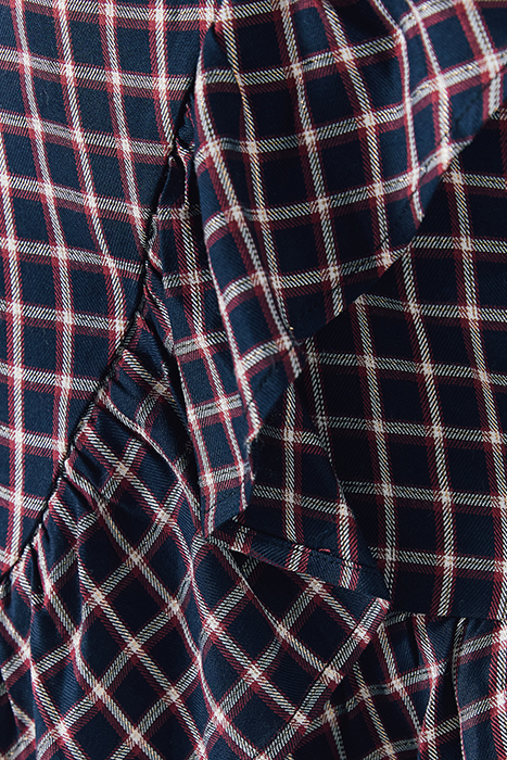 TARTAN AND METALLIC THREAD RUFFLED SKIRT 6