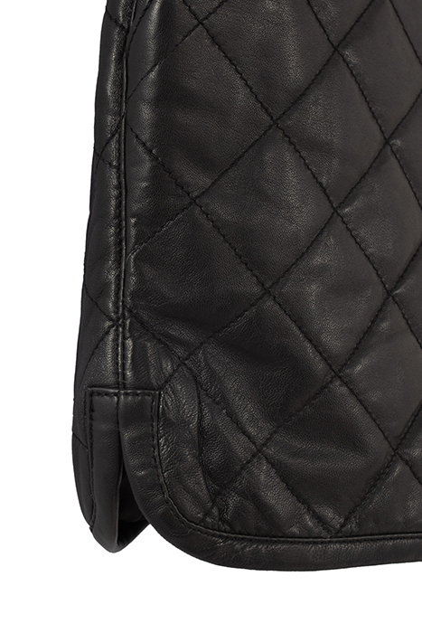 BLACK QUILTED LEATHER SHORT SHORTS 2