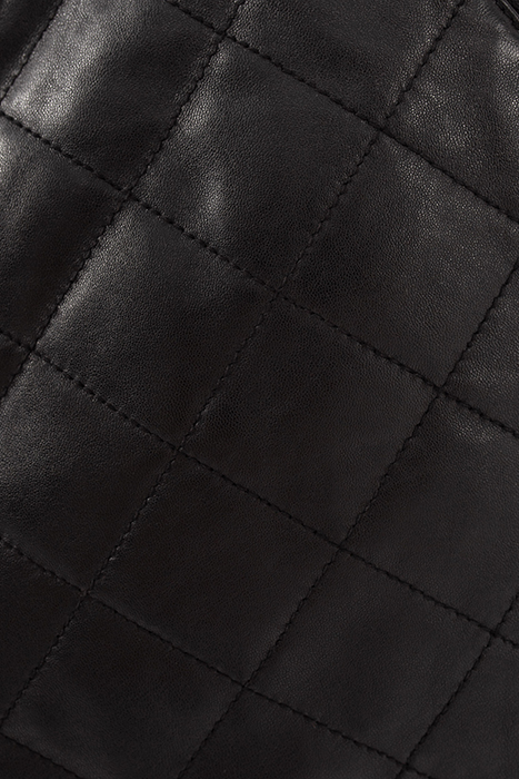 BLACK QUILTED LEATHER SHORT SHORTS 4