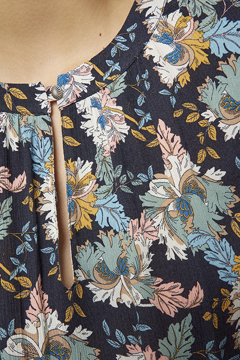 RETRO FLOWER PRINT ECOVERO® VISCOSE MIDI DRESS 6