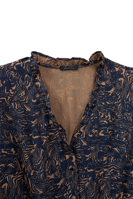 BLOUSE WITH PRETTY PRINTED RUFFLE NECKLINE 7