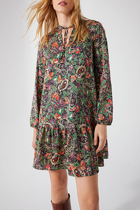 FLUID FLORAL PRINT SHORT DRESS 1