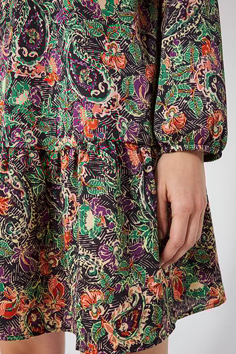 FLUID FLORAL PRINT SHORT DRESS 5