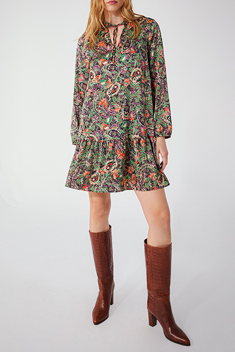 FLUID FLORAL PRINT SHORT DRESS 2