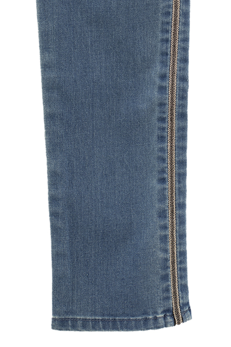 GIRLS’ VINTAGE BLUE SLIM JEANS WITH SIDE BANDS BLUE VINTAGE 6