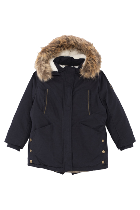 GIRLS’ 2-IN-1 NAVY PARKA + GOLD LIGHT PADDED JACKET NAVY 1