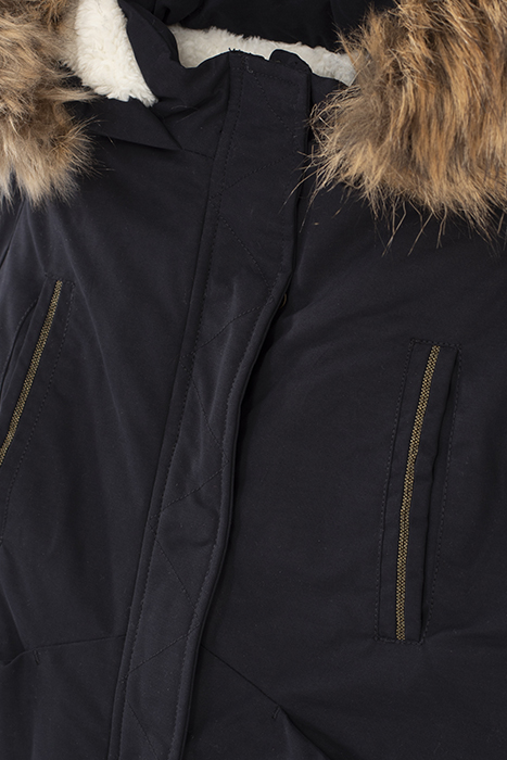 GIRLS’ 2-IN-1 NAVY PARKA + GOLD LIGHT PADDED JACKET NAVY 4