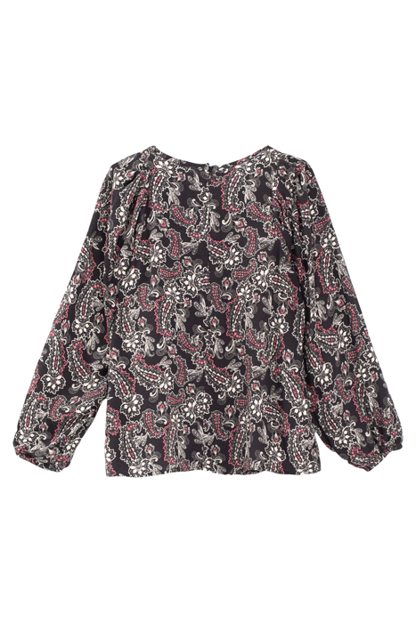 GIRLS’ BLACK PAISLEY PRINT BLOUSE BLACK 2
