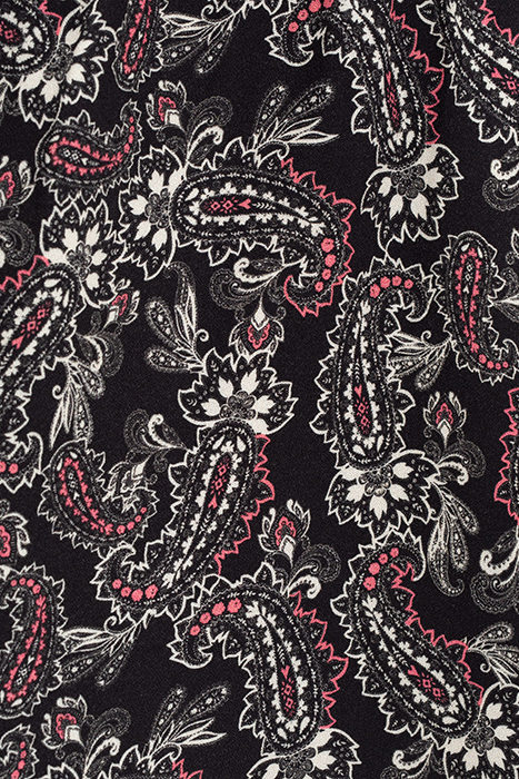 GIRLS’ BLACK PAISLEY PRINT BLOUSE BLACK 6