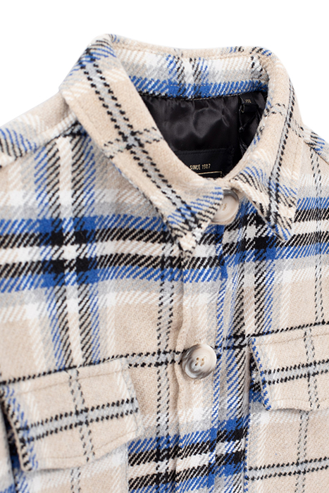 GIRLS’ MASTIC CHECK LONG OVERSHIRT COAT DESERT 4