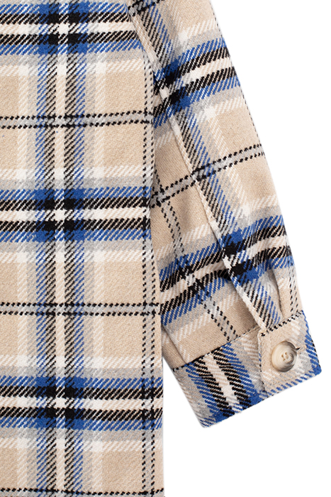 GIRLS’ MASTIC CHECK LONG OVERSHIRT COAT DESERT 5