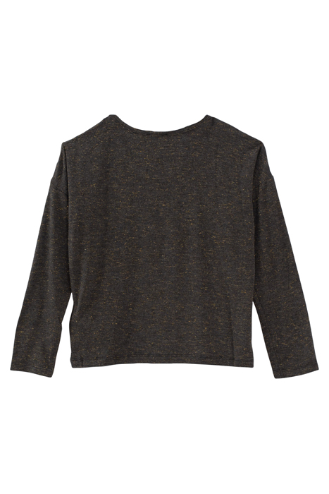 GIRLS’ GREY MARL AND GOLD GLITTER T-SHIRT WITH SLOGAN ANTHRA 2