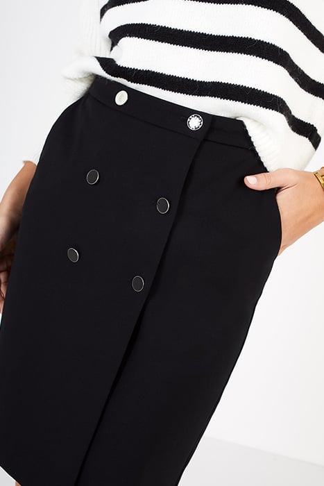 BLACK DOUBLE-BREASTED SHORT SKIRT 6