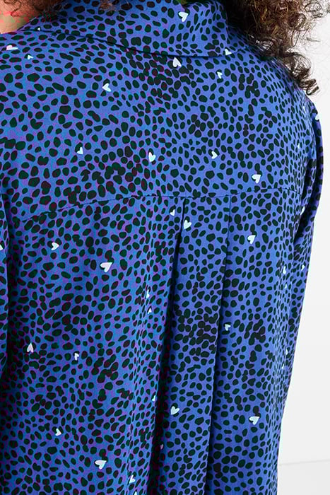 ELECTRIC BLUE ANIMAL PRINT SHIRT DRESS 6