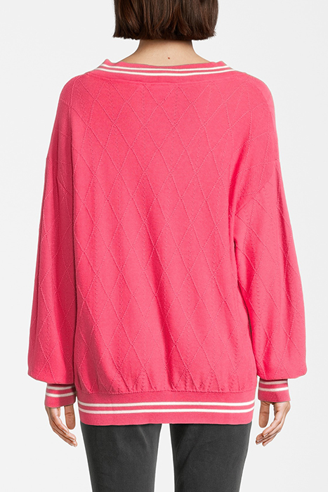 TELLING KNITTED V-NECK SWEATER CARMINE 3