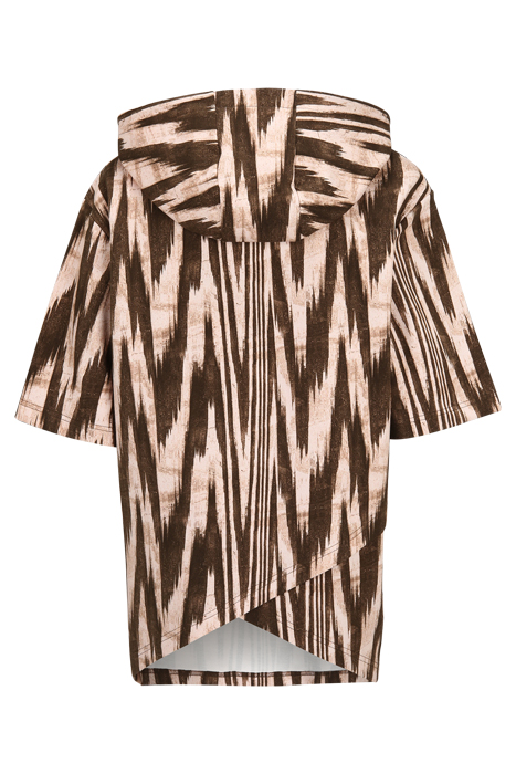 CORCIANO OVERSIZED HOODY BROWN ABSTRACT ETNO AOP 2