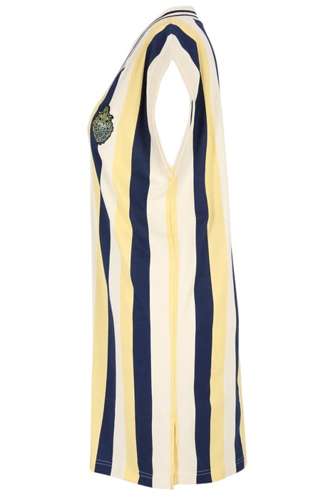 TASTRUP STRIPED ELONGATED VEST PALE BANANA BOLD STRIPED 3