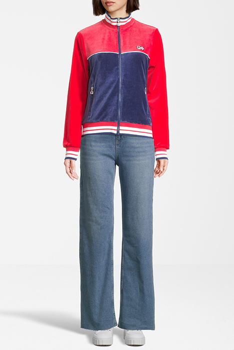 ZABIZ TRACK JACKET TRUE RED-MEDIEVAL BLUE 4