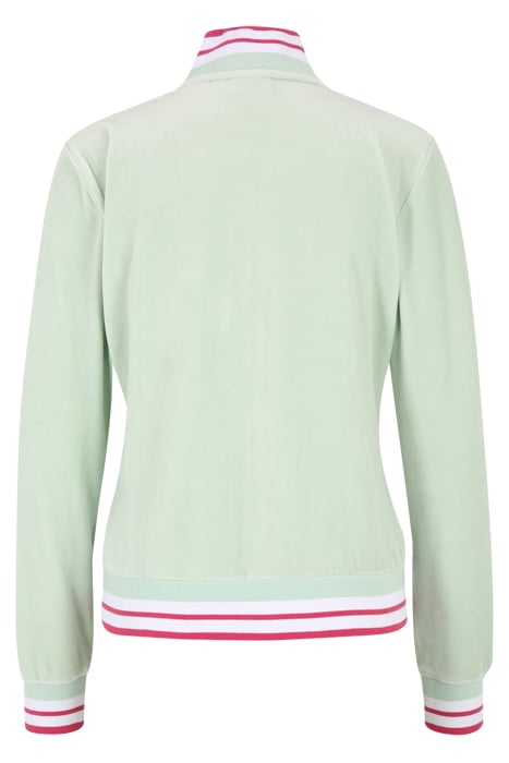 ZABIZ TRACK JACKET SILT GREEN-BRIGHT WHITE 2