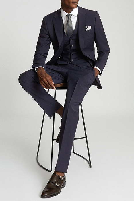 HOPE-TRAVEL TAILORED PANTS NAVY 2