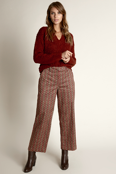 REG WAIST WIDE LEG ANKLE RED 4