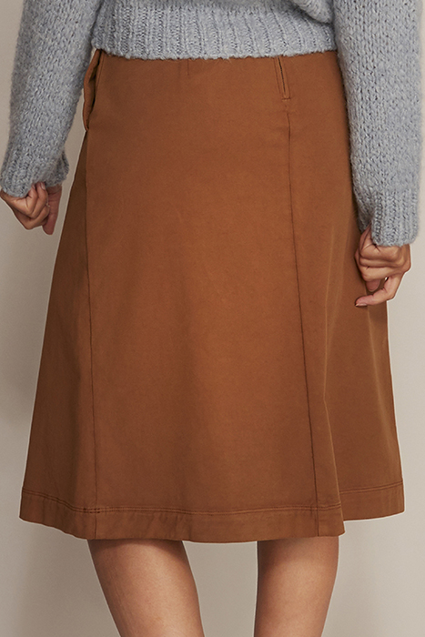 HIGH WAIST SKIRT FANCY BELT BROWN 3