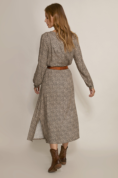 ROUND NECK DRESS SIDESLIT MULTI 3